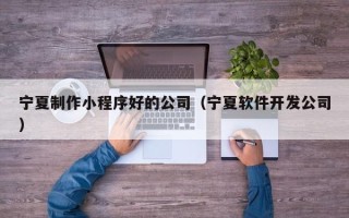 仙桃宁夏制作小程序好的公司（宁夏软件开发公司）