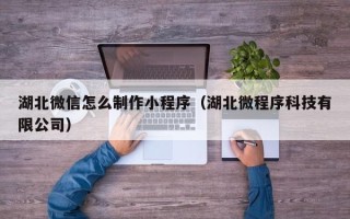 仙桃湖北微信怎么制作小程序（湖北微程序科技有限公司）